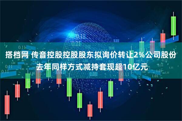 搭档网 传音控股控股股东拟询价转让2%公司股份 去年同样方式减持套现超10亿元