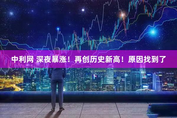 中利网 深夜暴涨！再创历史新高！原因找到了